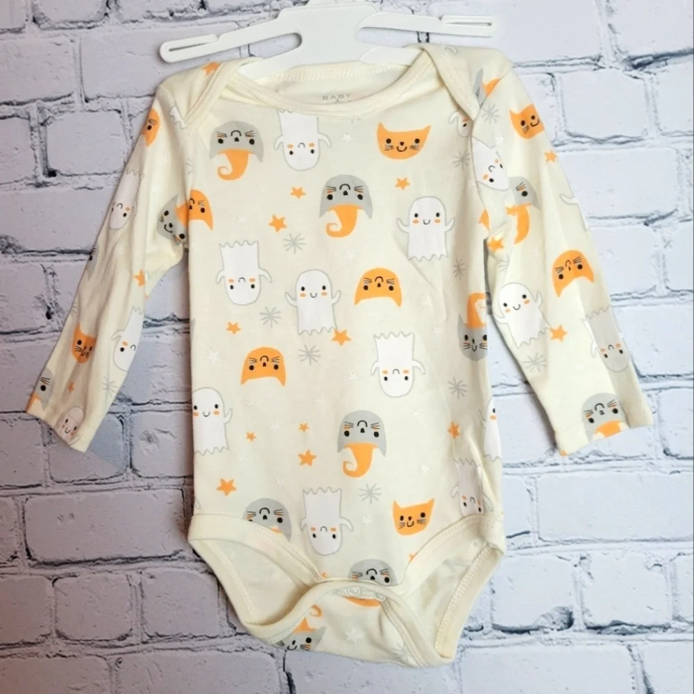 Bon Bebe Halloween 6-9 Months Long Sleeve Bodysuits Set of 3